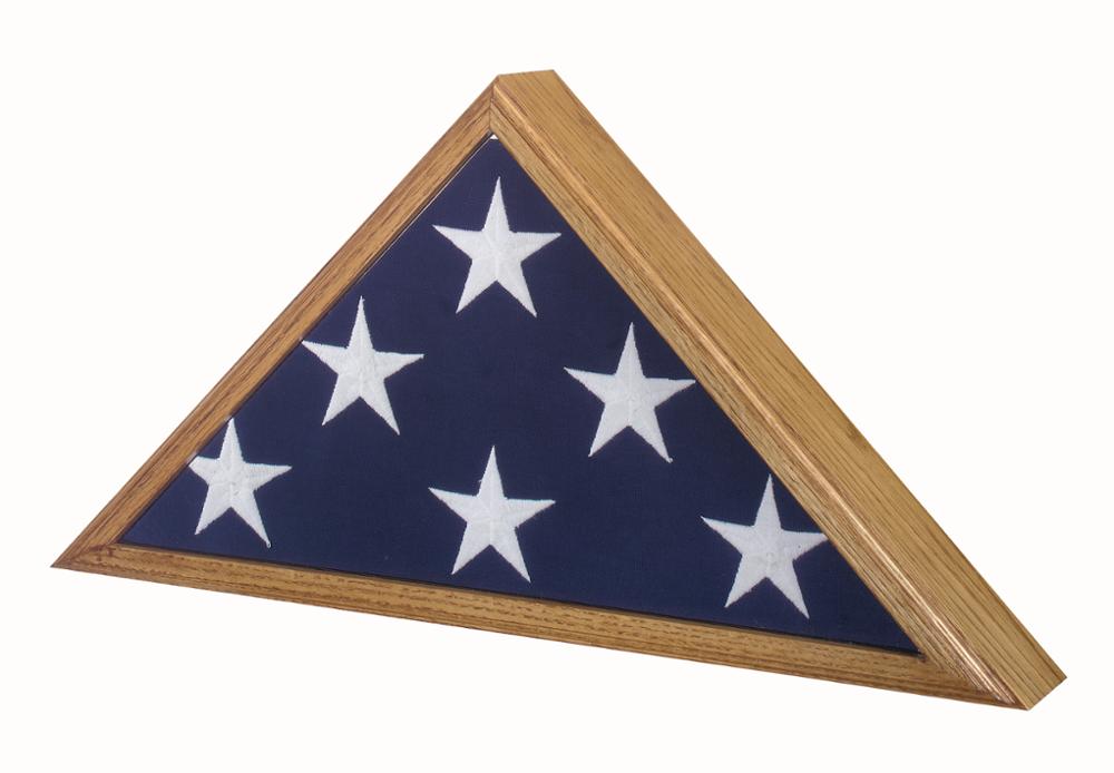 Veteran Flag Case Oak