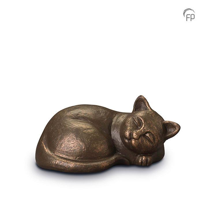 Ceramic dog urn bronze